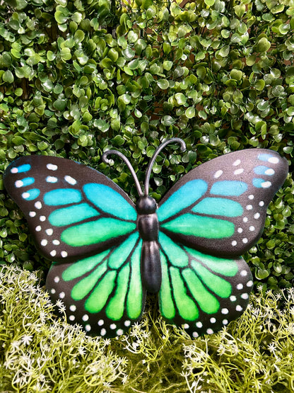 12 Inch Embossed Butterfly Metal Sign