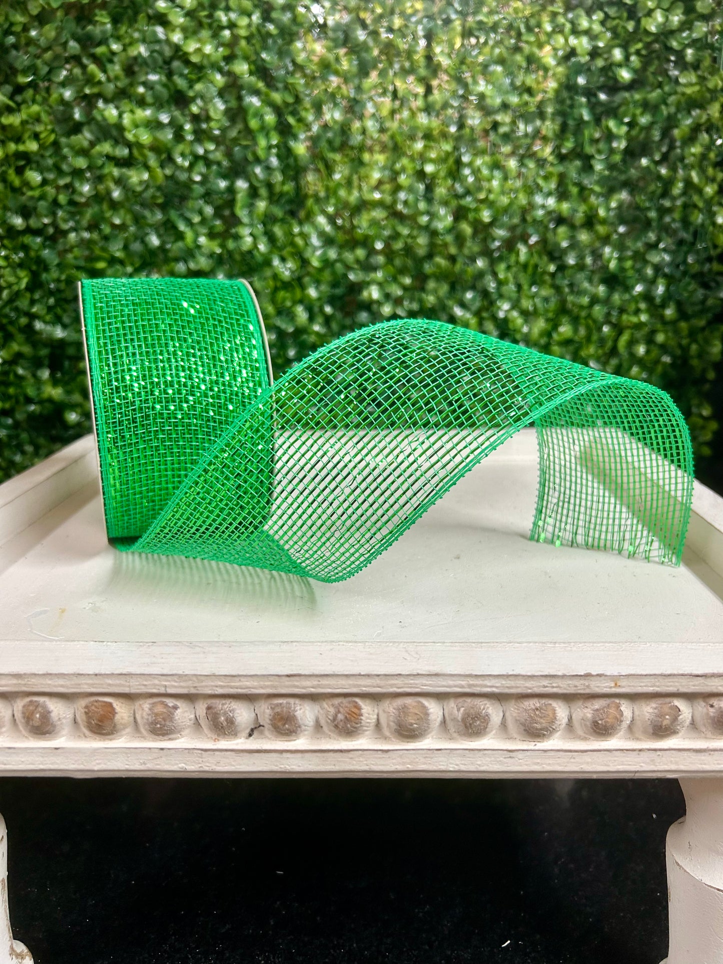 3 Inch By 20 Yards Designer Netting Kelly Green With Emerald Glamour