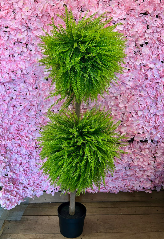 50 Inch Bead Grass Potted Topiary Tree