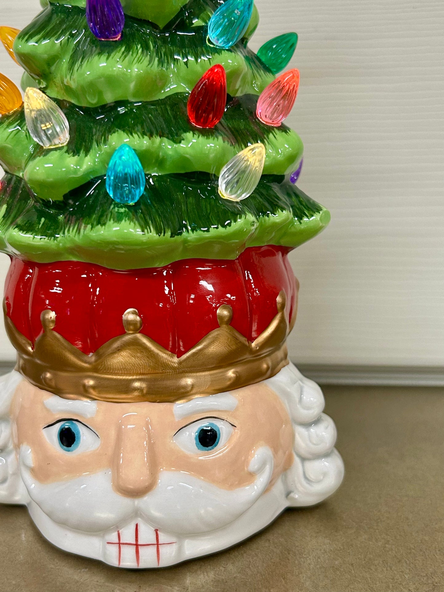 11.5 Inch Light Up Nutcracker Head Decor Two Styles