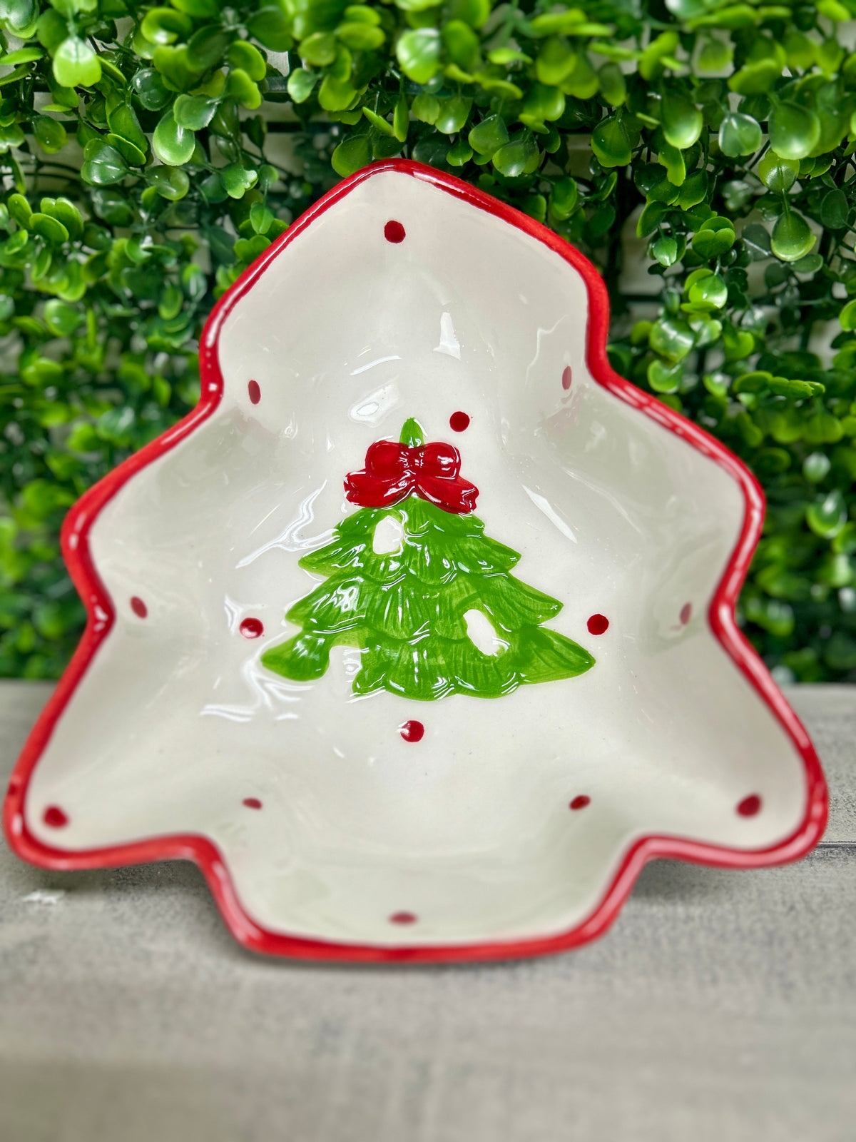 7 Inch Ceramic Holiday Tree And Gingerbread Man Bowl Two Styles