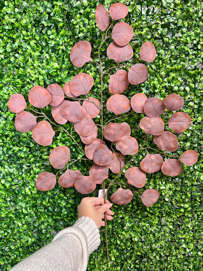 27 Inch Brown And Grey Apple Leaf Spray