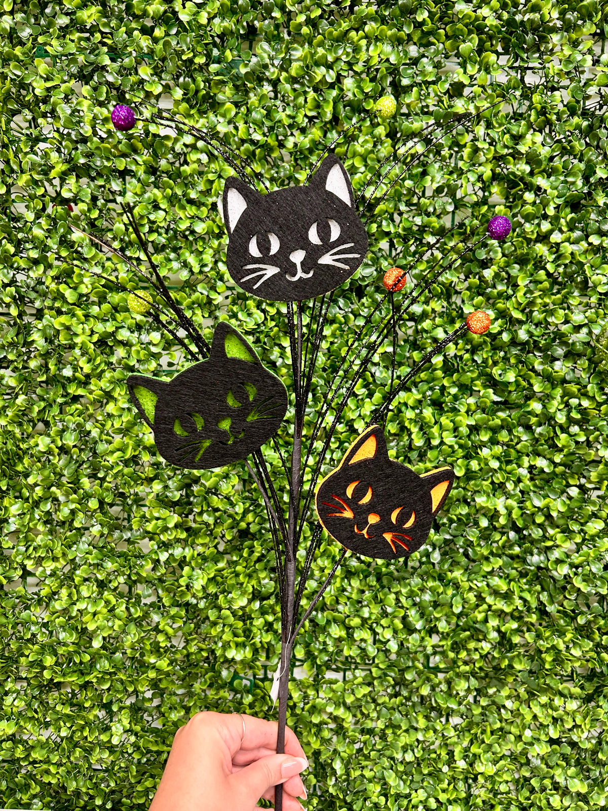 23 Inch Glitter Felt Cat Spray