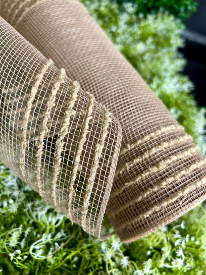 10.25 Inch By 10 Yard Natural Drift Wide Border Mesh