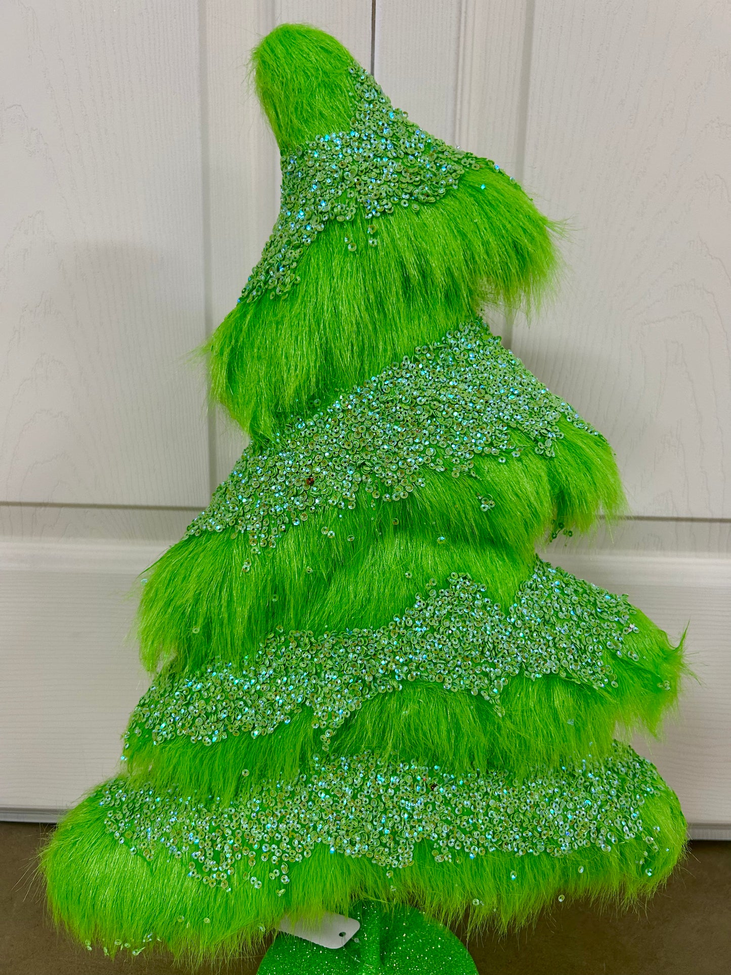 18.5 Inch Green Fabric Sequined Tree