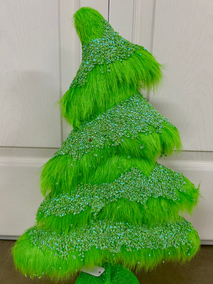 18.5 Inch Green Fabric Sequined Tree