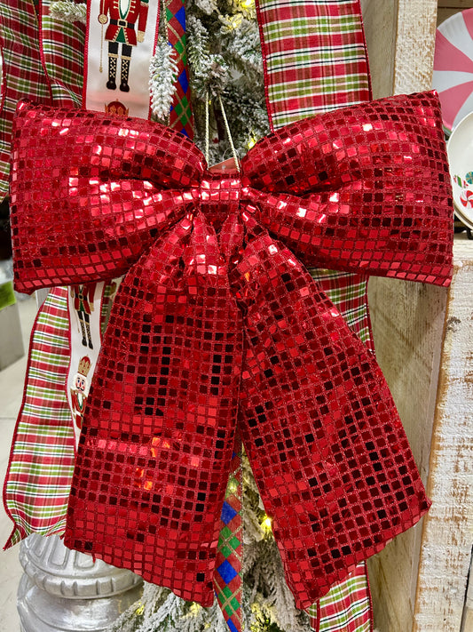 18 Inch Red Bow Ornament