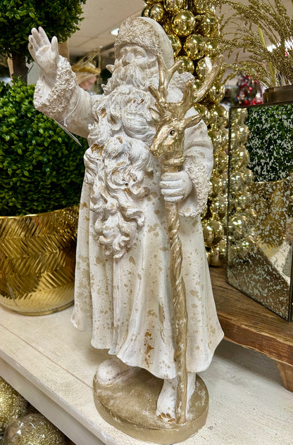 25 Inch Santa Holding Reindeer Scepter