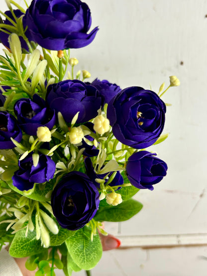 Purple Mini Ranunculus Bush