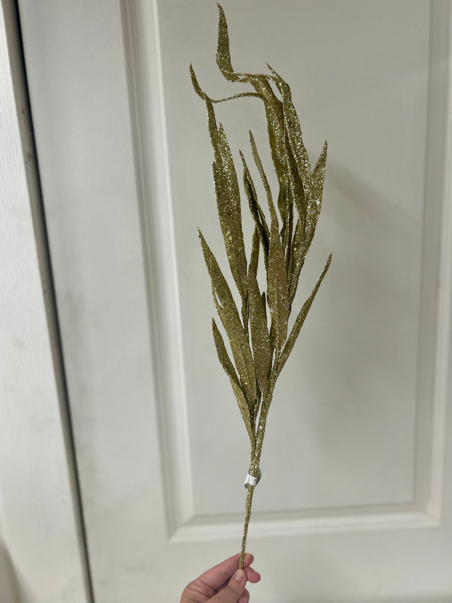 28 Inch Gold Glitter Sequin Blade Grass Spray