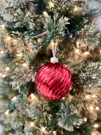 5 Inch Ball Ornament Red