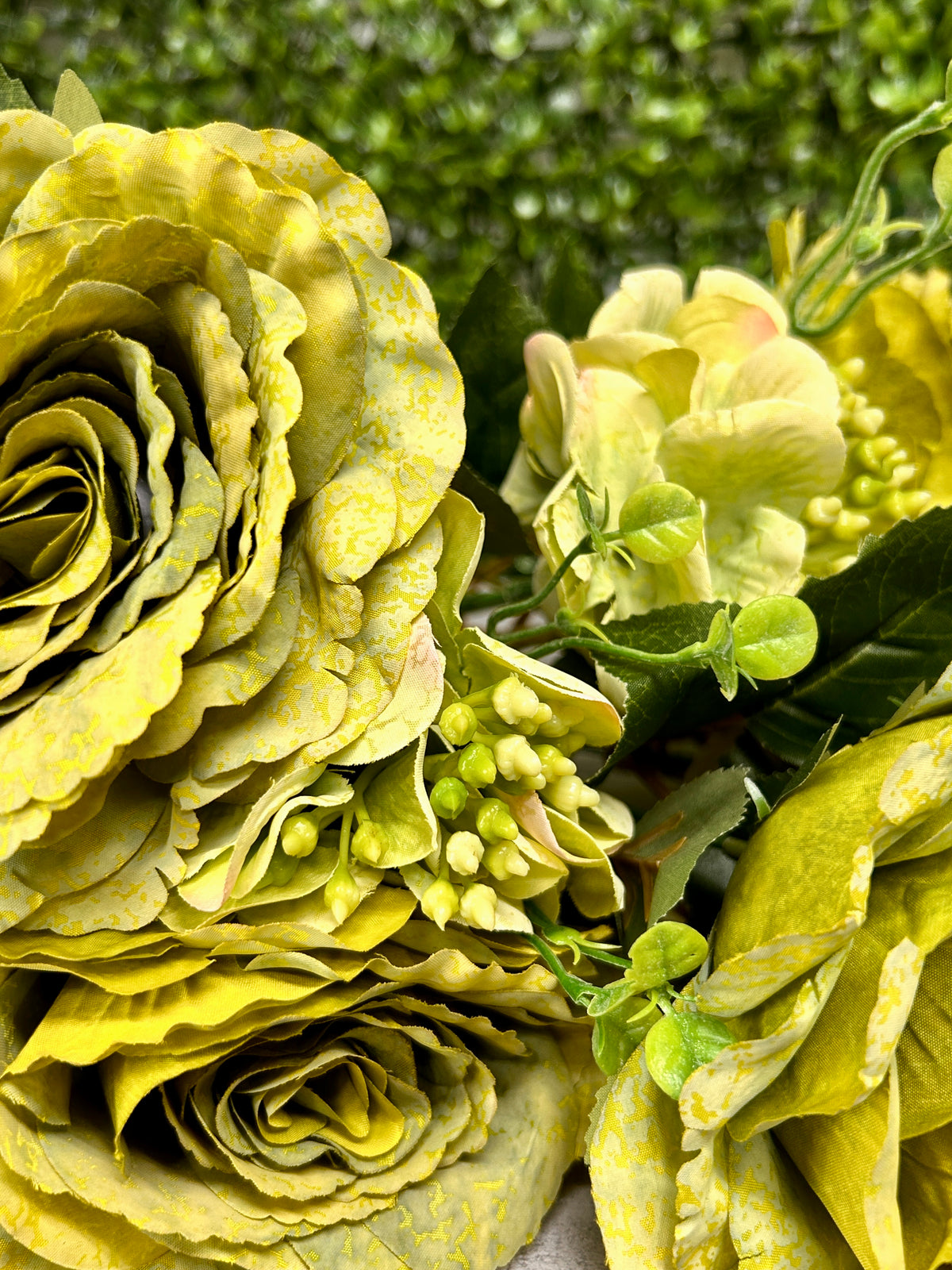 18 Inch Green Rose Hydrangea Bush