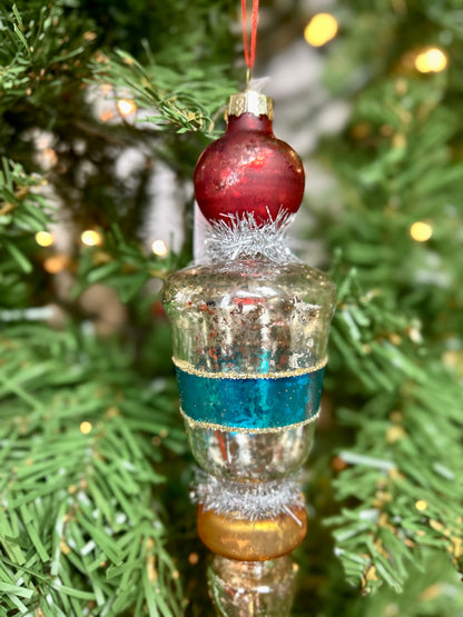 7 Inch Glass Finial Ornament Four Styles