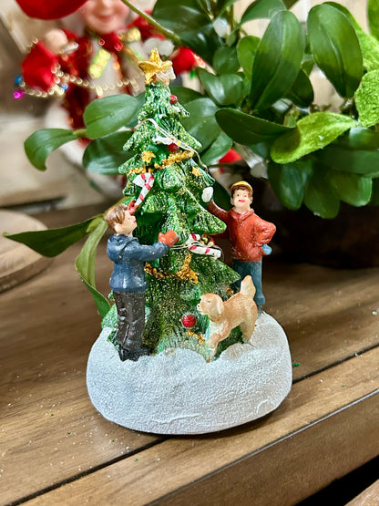4.92 Inch Battery Operated Lighted Holiday Tree Three Styles