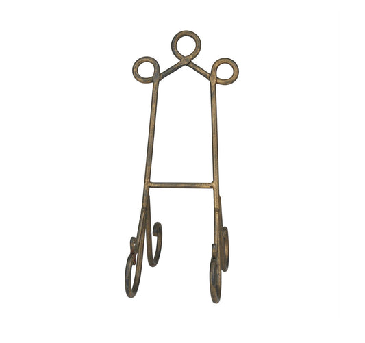 15 Inch Brown Metal Scroll Display Easel