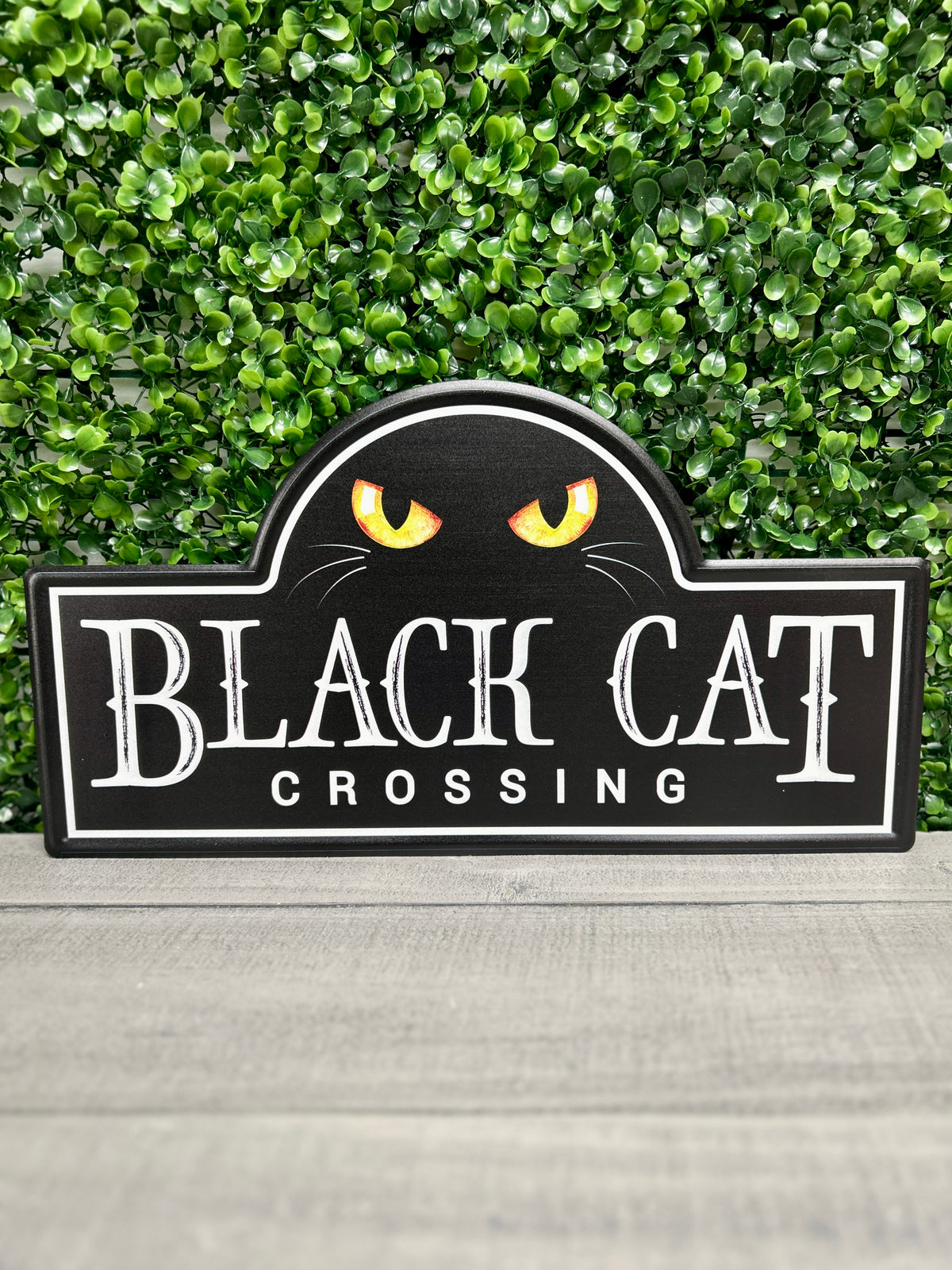 15 Inch Black Cat Street Sign