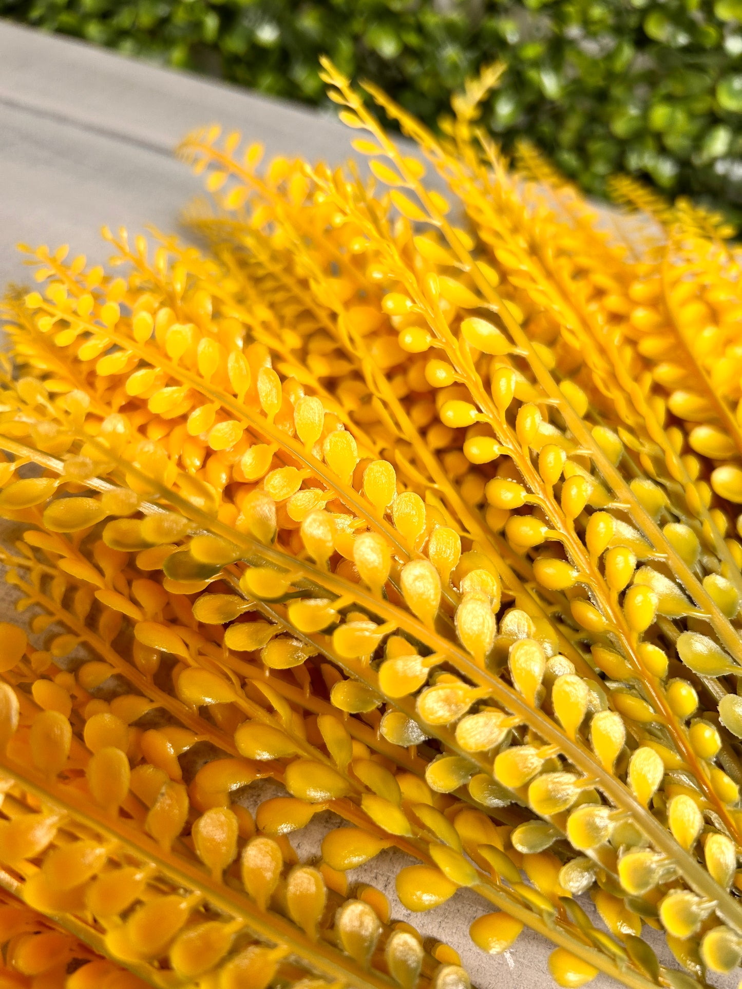 15 Inch Yellow Bead Grass Bush