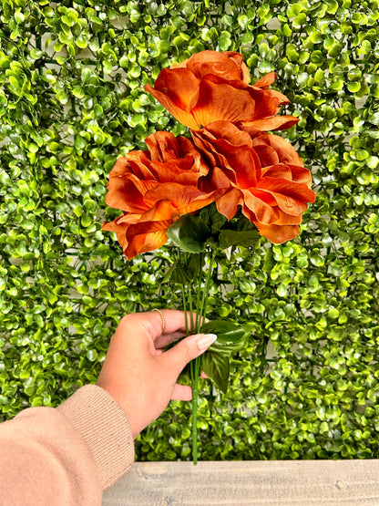 15 Inch Brown Rose Bush