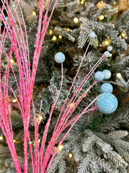 35 Inch Pink And Blue Wildly Perfect Twig Ball Spray