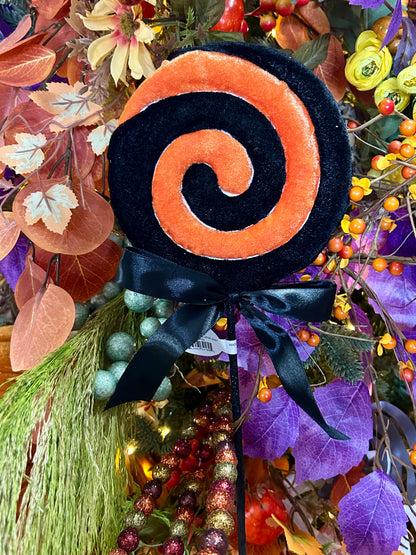 20 Inch Velvet Stripe Halloween Lollipop Two Styles