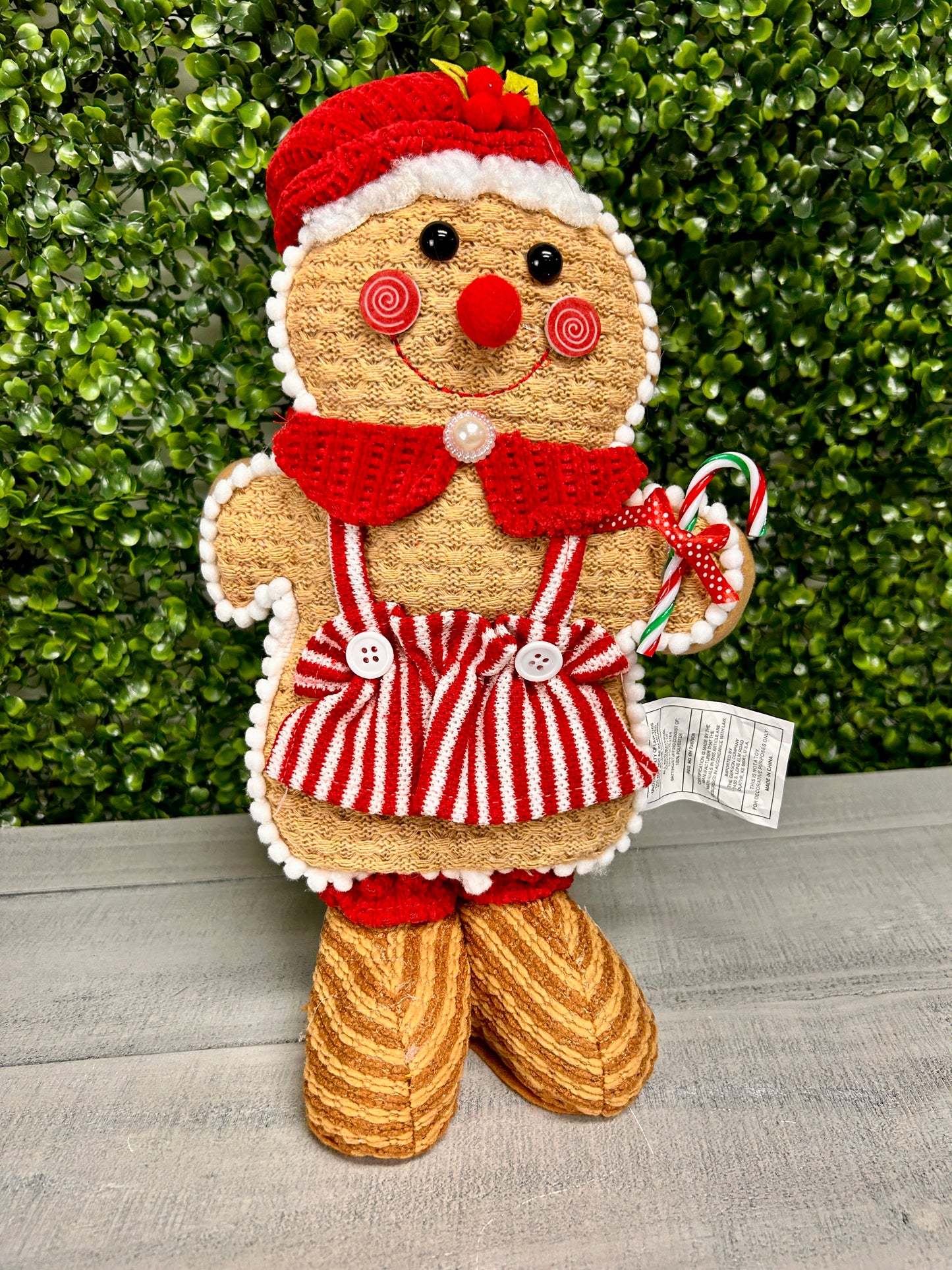 12.9 Inch Standing Holiday Gingerbread Man Two Assorted