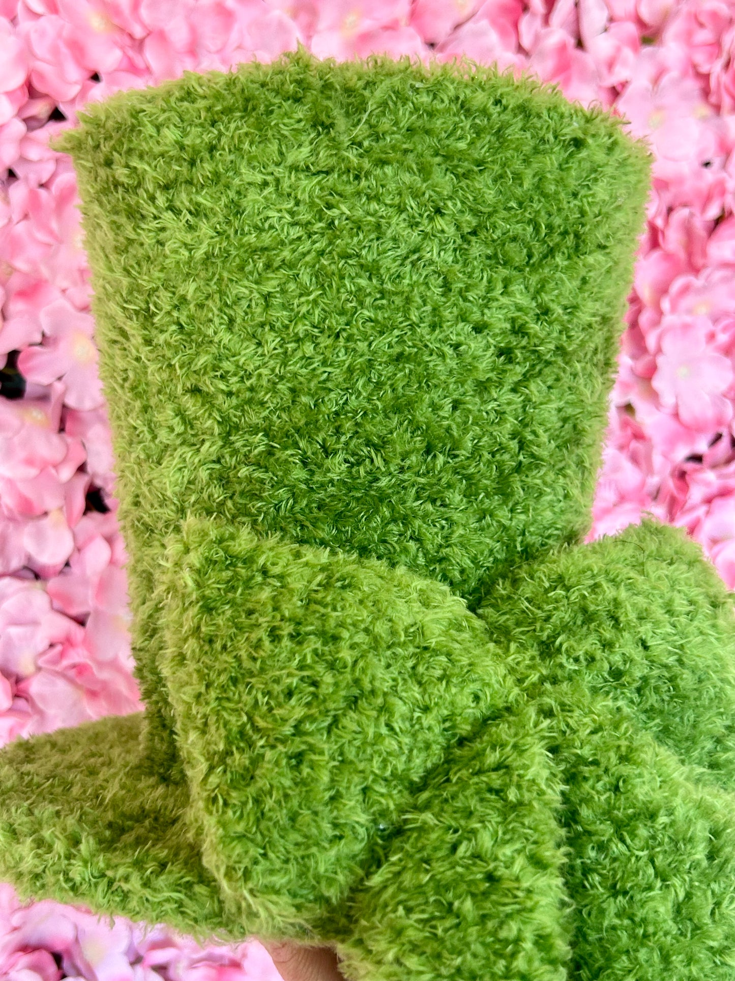 8.5 Inch Green Furry Moss Hat