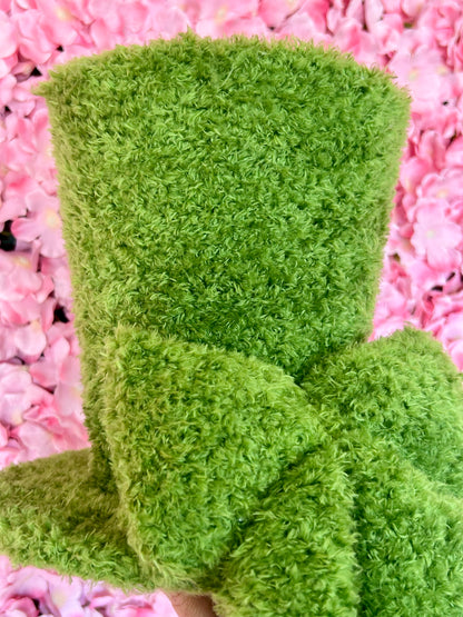 8.5 Inch Green Furry Moss Hat