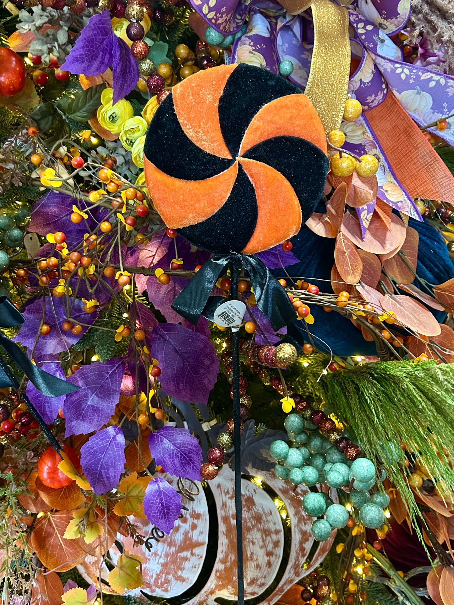 20 Inch Velvet Stripe Halloween Lollipop Two Styles