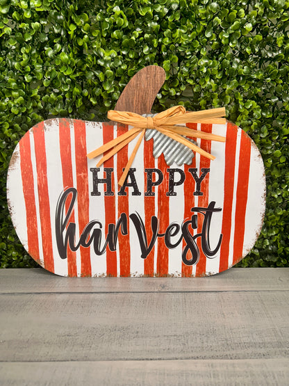 Happy Harvest Wood Wall Sign