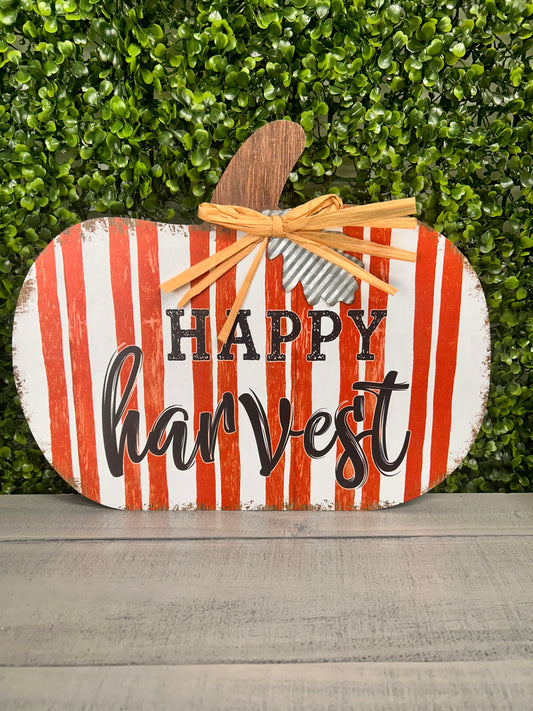 Happy Harvest Wood Wall Sign