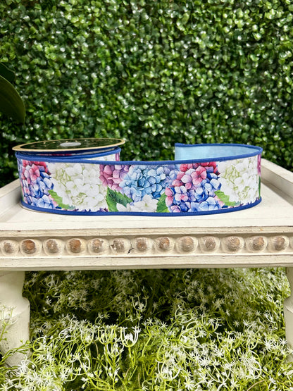 2.5 Inch By 10 Yard Hydrangea Ribbon