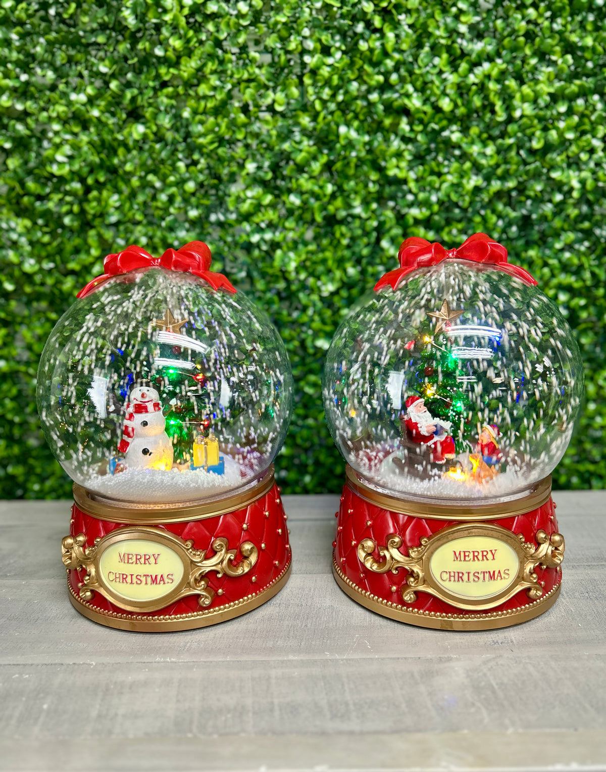 11.42 Inch Lighted Musical Globe With Moving Scene Two Styles