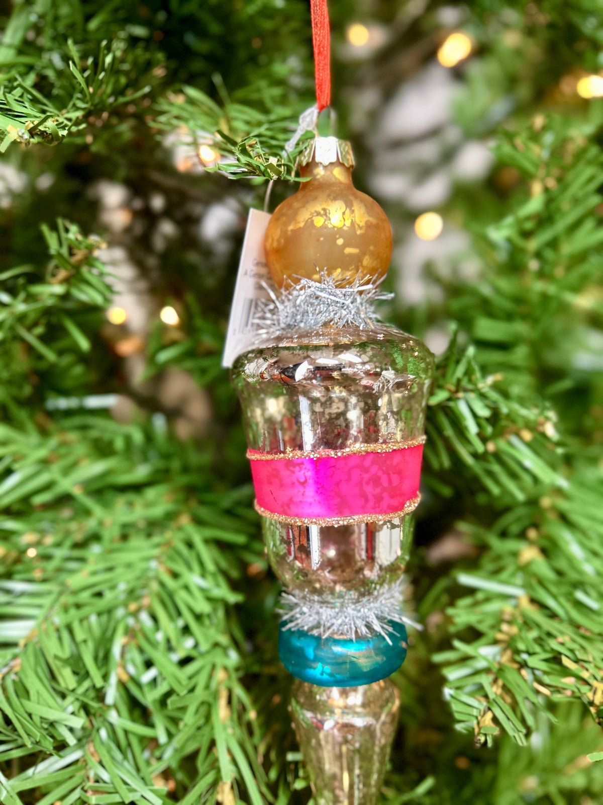 7 Inch Glass Finial Ornament Four Styles