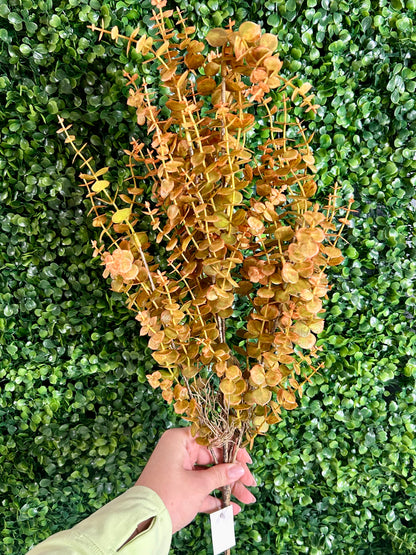 24 Inch Orange And Green Mini Eucalyptus Bush