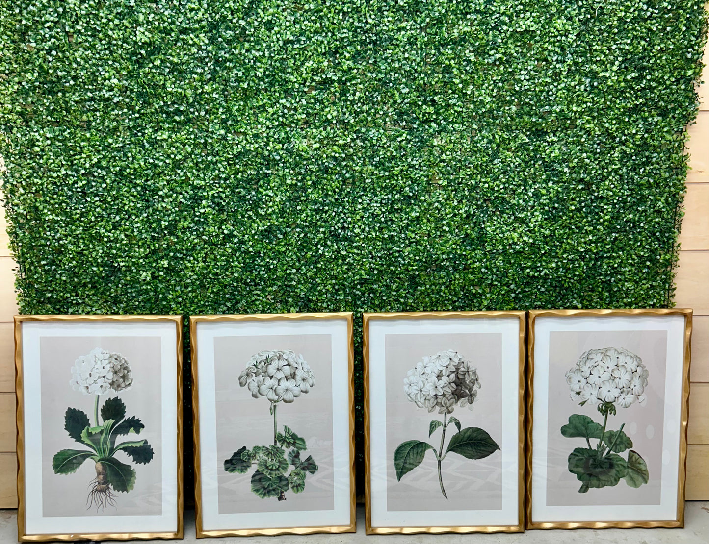 27.5 Inch Hydrangea In Gold Ornate Wood Frame Four Styles