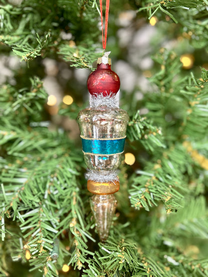 7 Inch Glass Finial Ornament Four Styles