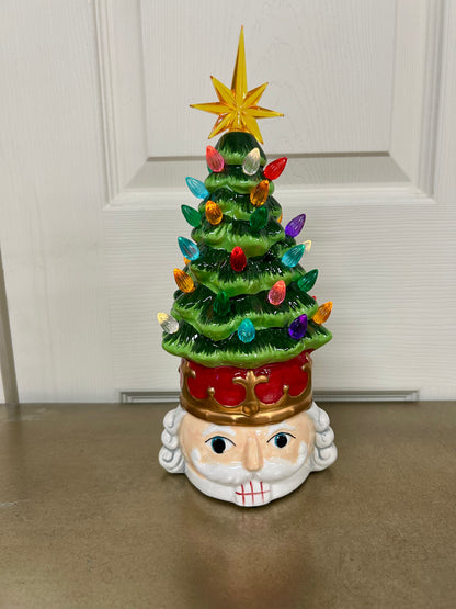 11.5 Inch Light Up Nutcracker Head Decor Two Styles