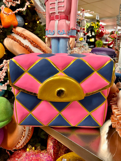 16 Inch Blue And Pink Purse Display