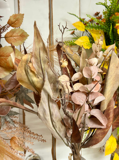 16 Inch Brown Eucalyptus Leaves Bush