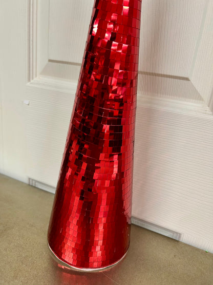 16 Inch Red Mirror Cone Tree