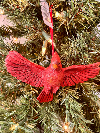 Resin Cardinal Ornaments Three Styles