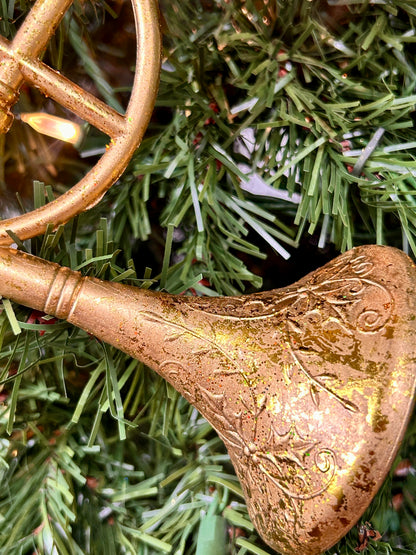9.5 Inch - 10 Inch Gold Music Instrument Ornament Three Styles