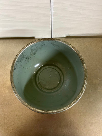 6 Inch Silver Round Metal Urn With Base