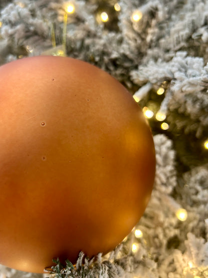 6 Inch Matte Chestnut Smooth Ball Ornament