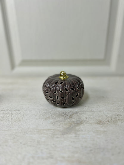 Mini Ceramic Pumpkin Grey