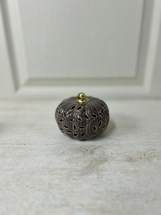 Mini Ceramic Pumpkin Grey