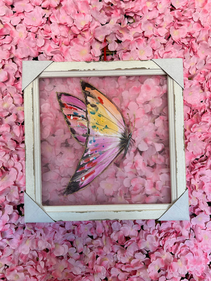 16 X 16 Inch Painted Butterfly Screen Four Styles