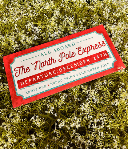 12.5 Inch The North Pole Express Wood Sign