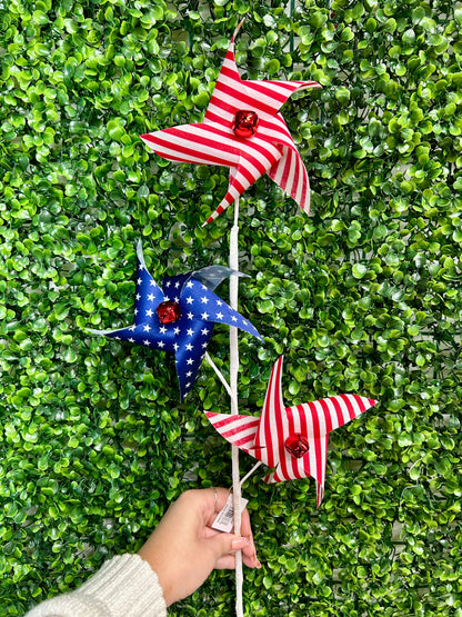 29 Inch Stars And Stripes Pinwheel Spray