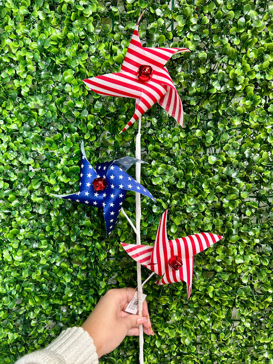 29 Inch Stars And Stripes Pinwheel Spray